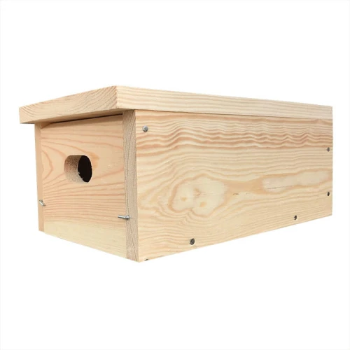 Budka dla jerzyka podłużna (mocowana pod okapem lub balkonem) - naturalna